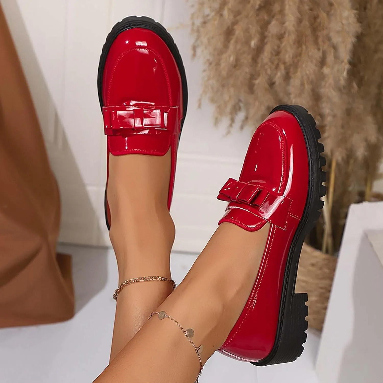 Women's Casual Slip On Loafers Round Toe Low Heel Dress Shoes Comfortable Everyday Wear for Spring Summer