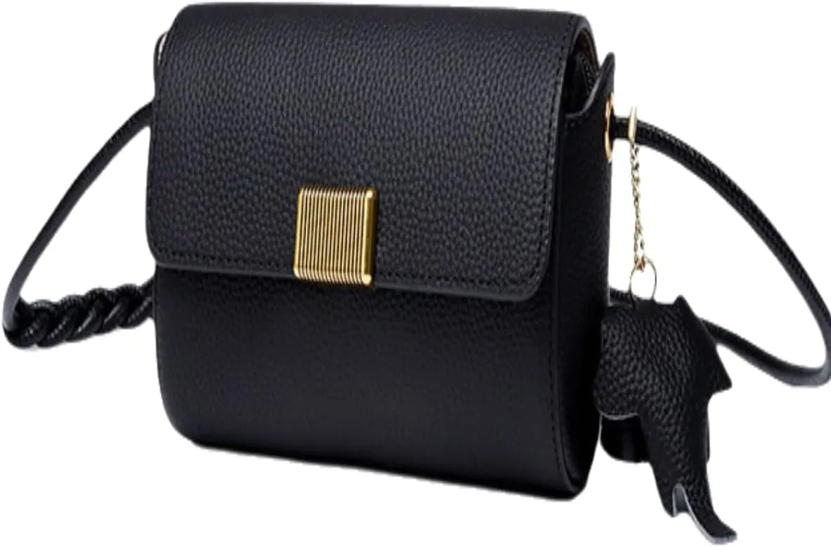 Women's Crossbody Handbag with Metallic Accent, Charm
