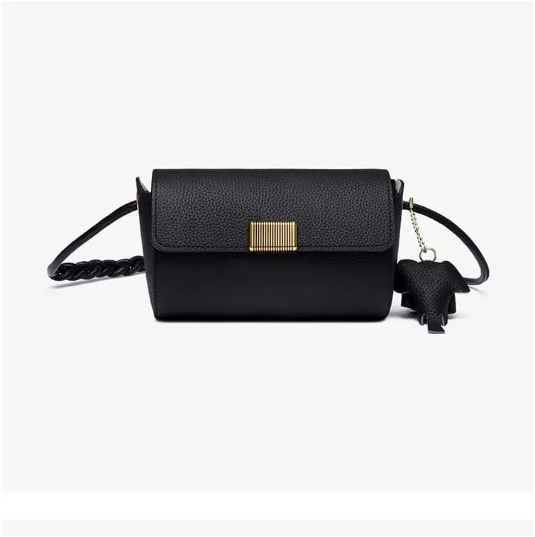 Women's Crossbody Handbag with Metallic Accent, Charm