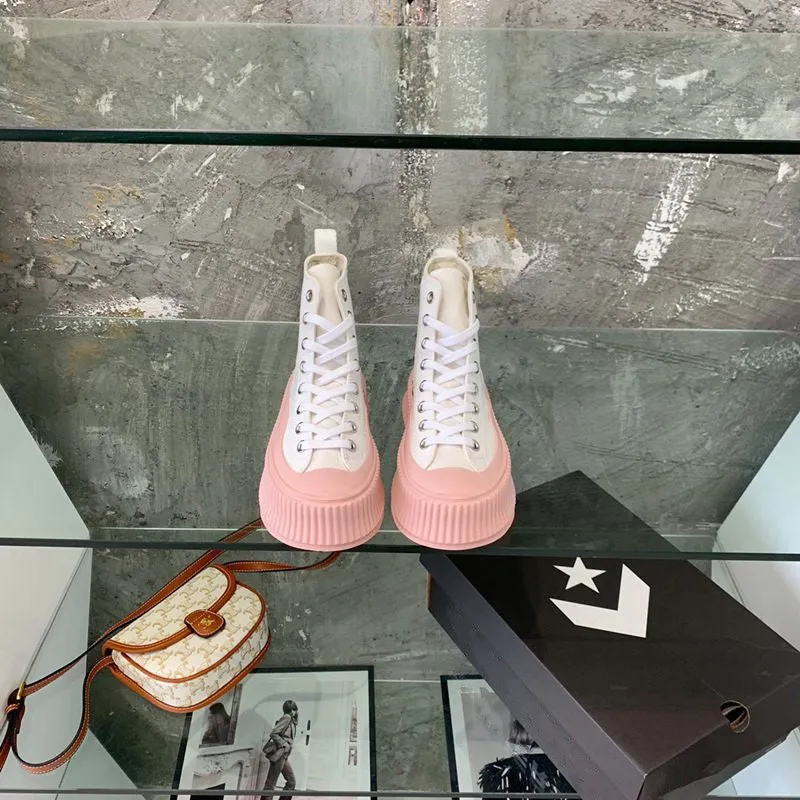 Women's Low-top Strappy Platform Platform Casual High-top Canvas Shoes