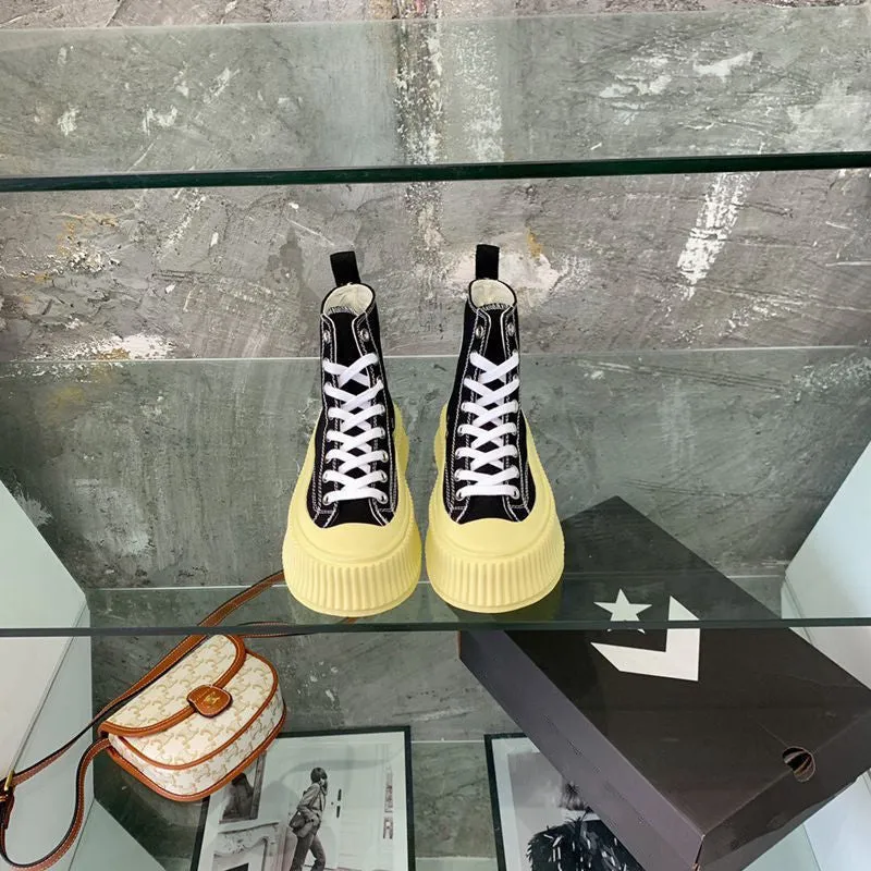 Women's Low-top Strappy Platform Platform Casual High-top Canvas Shoes