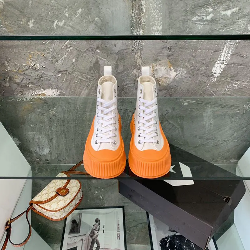 Women's Low-top Strappy Platform Platform Casual High-top Canvas Shoes