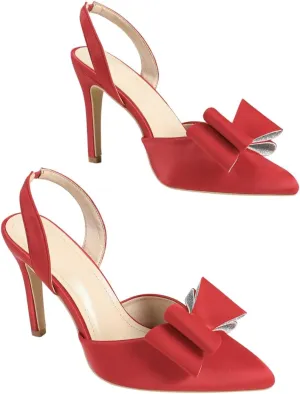 Women's Olive Green Patent Leather Pointed Toe High Heel Sandals, Bow-Embellished T-Strap Design, Stylish Evening Shoes, Trendy Party Footwear, Elegant Open-Toe High Heels