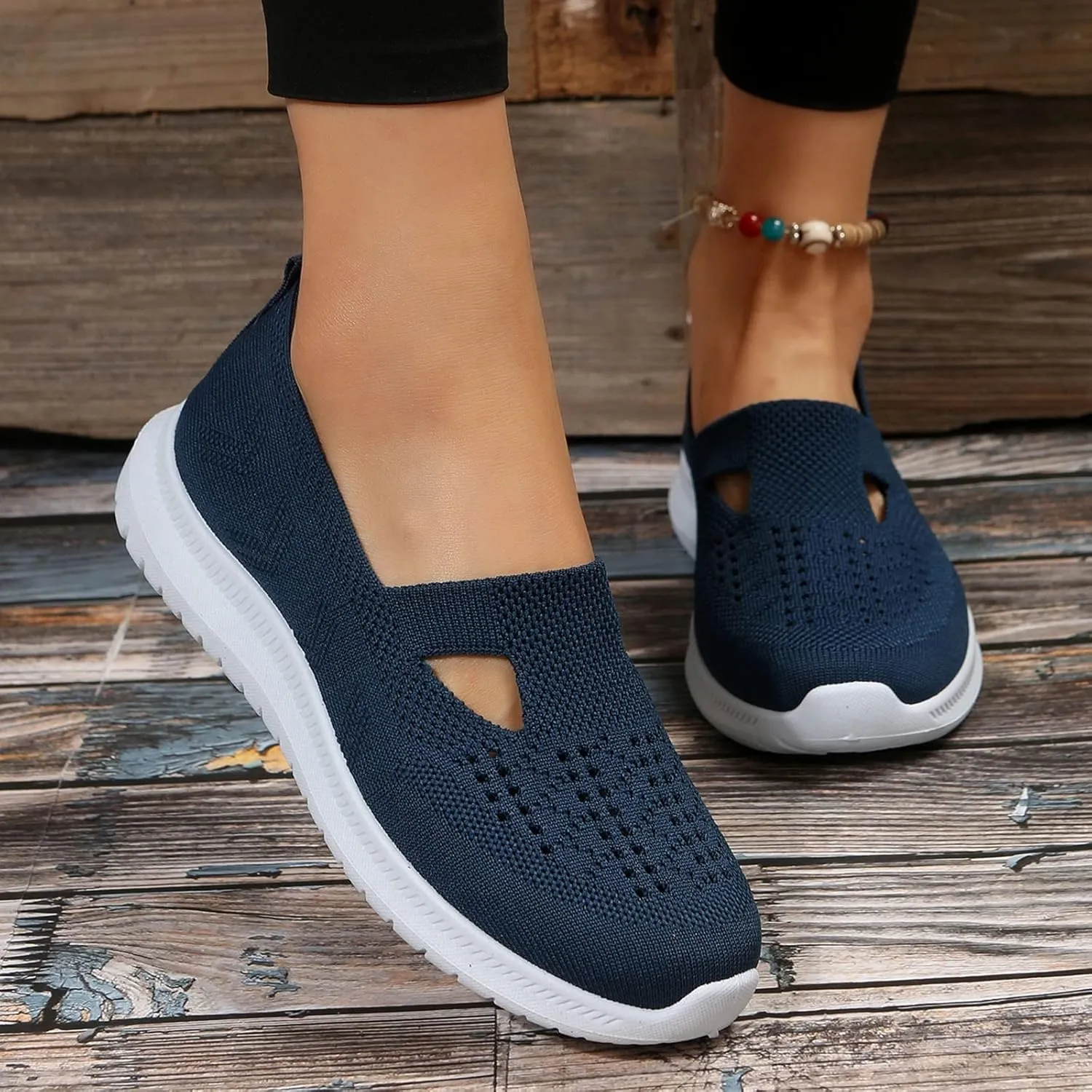 Womens Orthopedic Walking Shoes Slip On Sneakers with Arch Support Comfortable Casual Loafers Plantar Fasciitis Relief Foot Heel Pain Diabetic