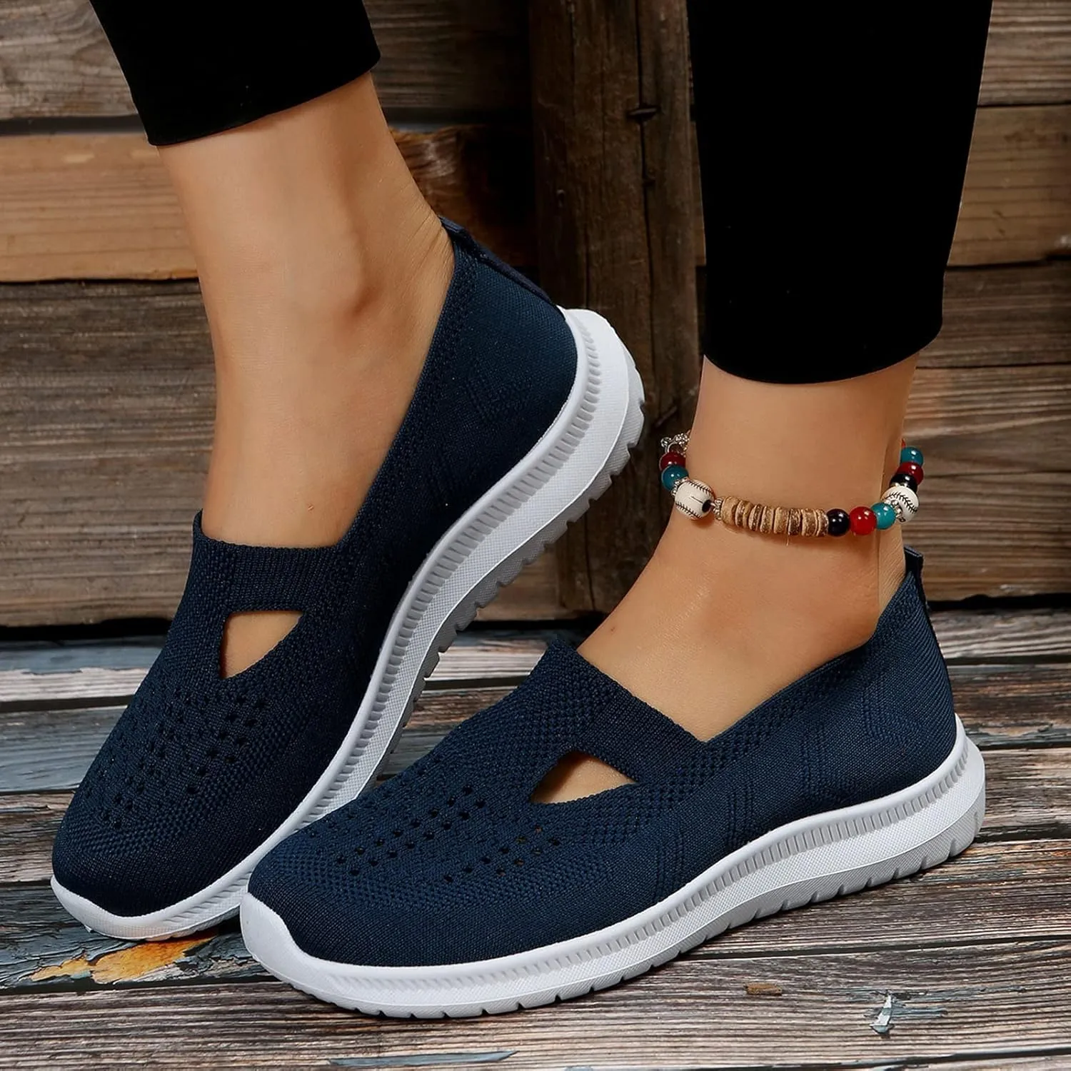 Womens Orthopedic Walking Shoes Slip On Sneakers with Arch Support Comfortable Casual Loafers Plantar Fasciitis Relief Foot Heel Pain Diabetic
