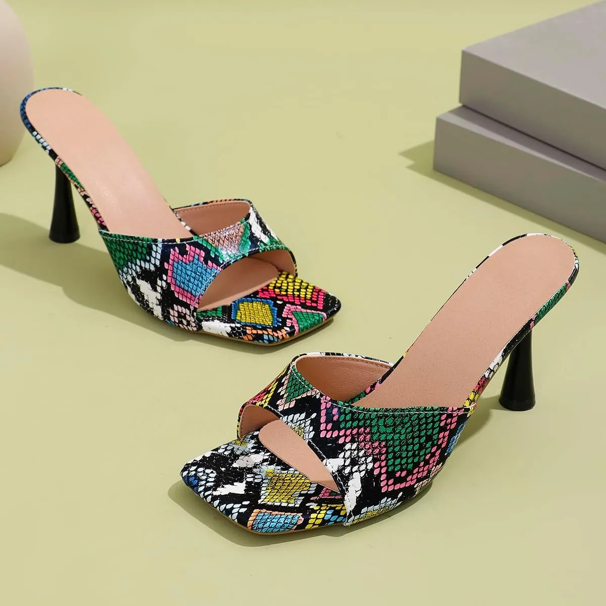 Women's Peep Toe Stilettos High Heel Animal Print Dressy Sexy Stiletto High Heels Dress Sandals Evening Party Prom Shoes