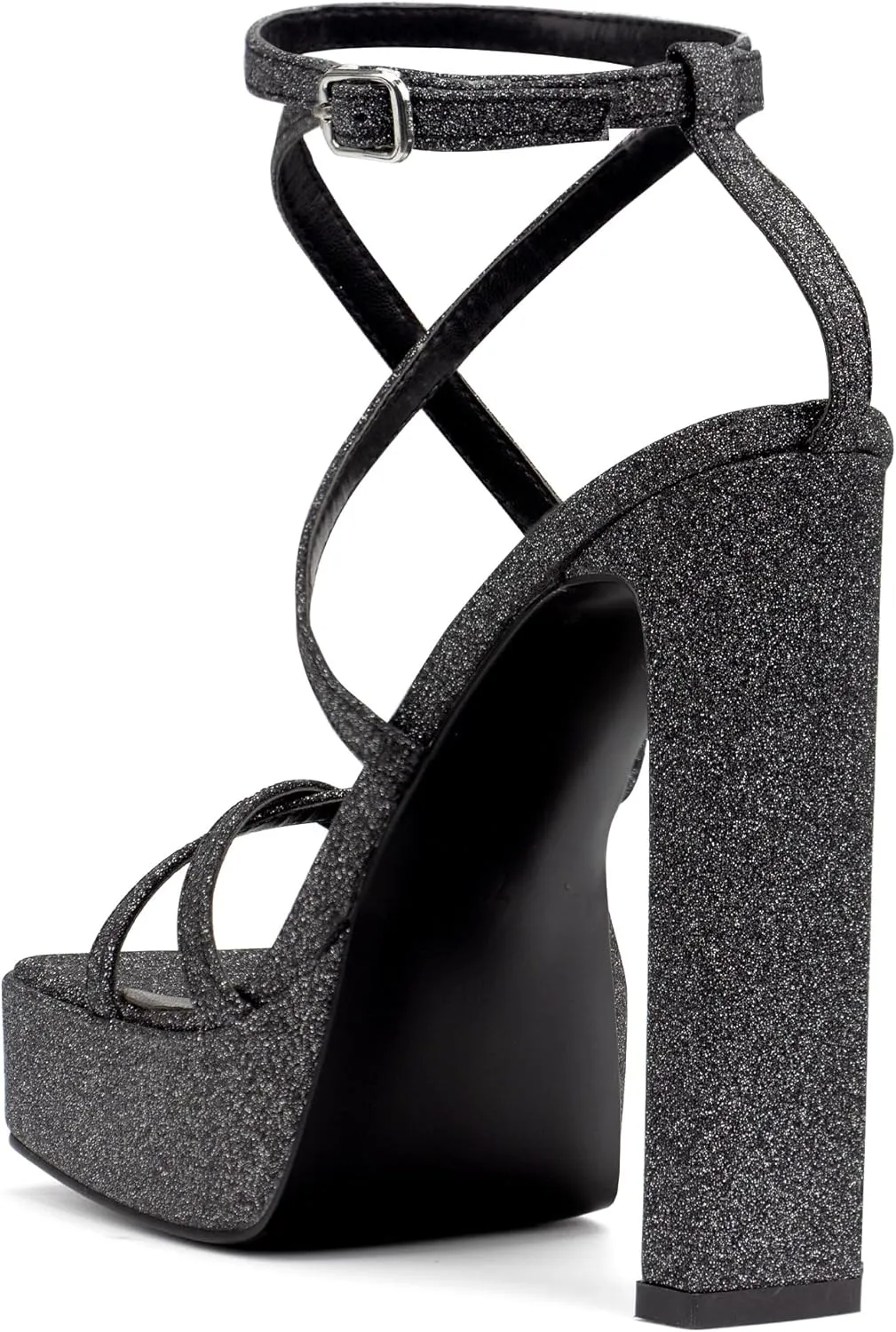 Women's Platform High Heels Open Toe Ankle Strap Strappy Chunky Heels Wedding Party Sandals Shoes