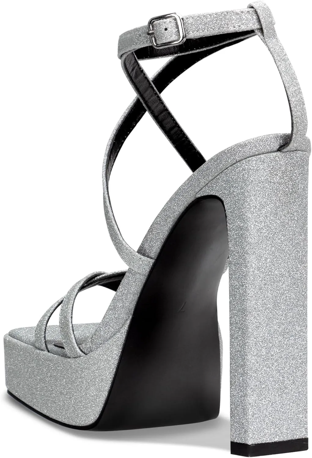Women's Platform High Heels Open Toe Ankle Strap Strappy Chunky Heels Wedding Party Sandals Shoes