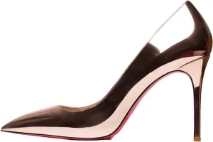 Women's Red Bottom Heels, Star Style Leather Party Pumps