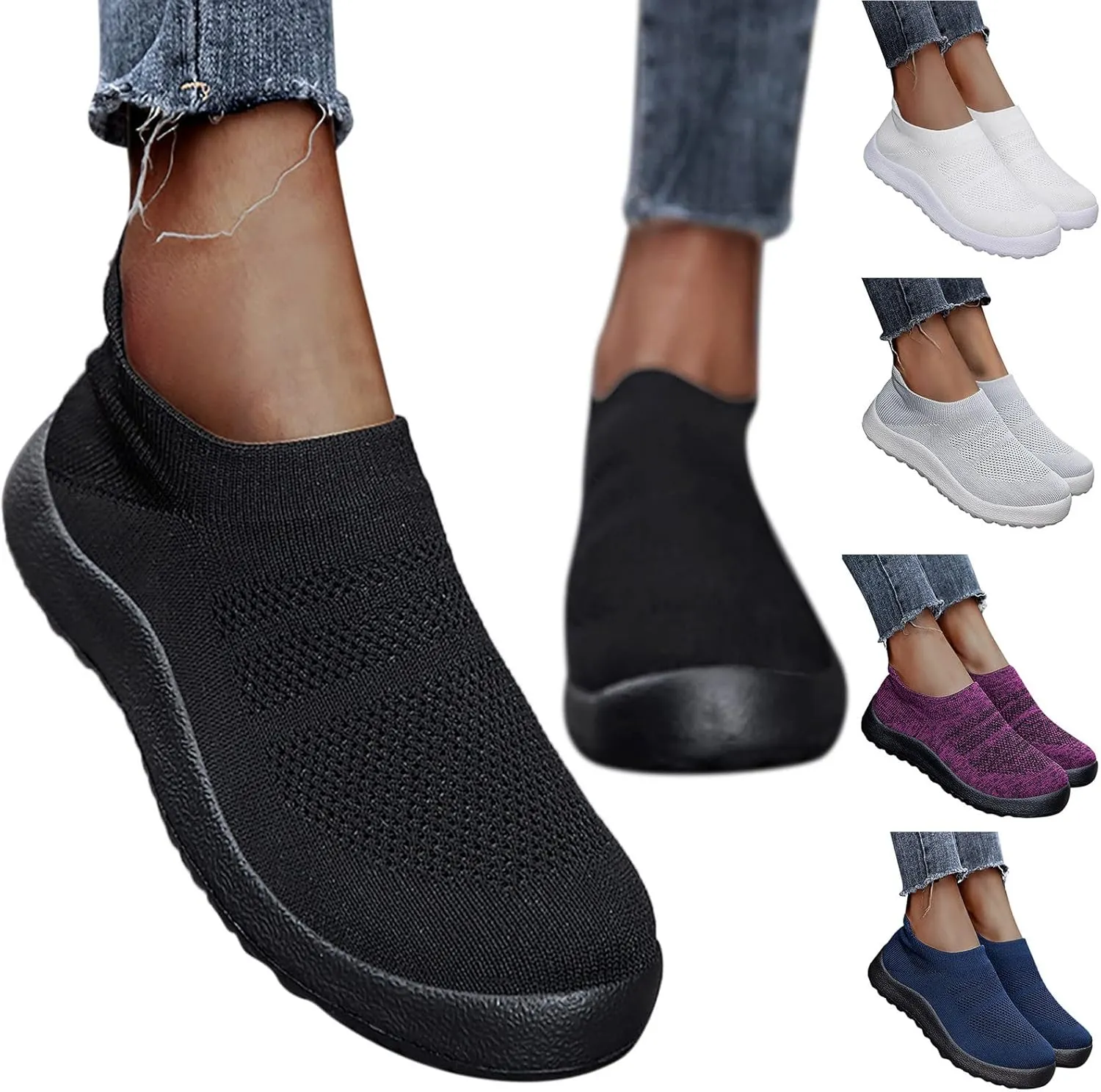 Women's Walking Shoes Cushion Comfortable Breeze Shoes Womens Running Shoes Dressy Shoes Dressy Casual White Sneakers Brown Tennis Shoe Loafers Dress Shoe