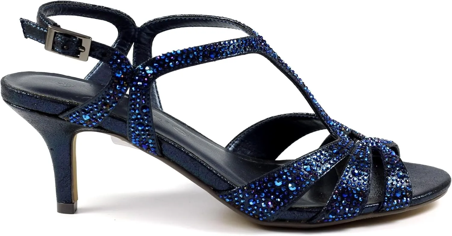 Womens/Ladies Francie Wide Sandals (5) (Navy)