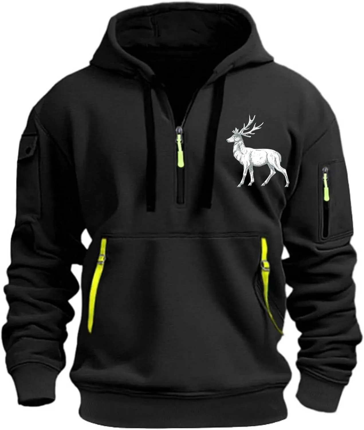 Work Hoodies for Men,Mens Hoodies Zip up Pullover Graphic Hoodie Loose Fit Ultra Soft Hooded Sweatshirt with Pockets
