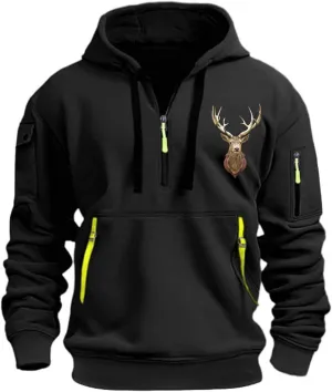 Work Hoodies for Men,Mens Hoodies Zip up Pullover Graphic Hoodie Loose Fit Ultra Soft Hooded Sweatshirt with Pockets