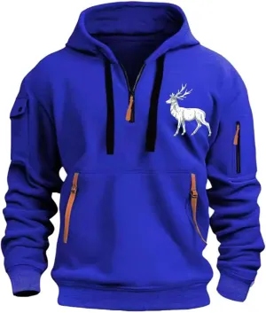 Work Hoodies for Men,Mens Hoodies Zip up Pullover Graphic Hoodie Loose Fit Ultra Soft Hooded Sweatshirt with Pockets