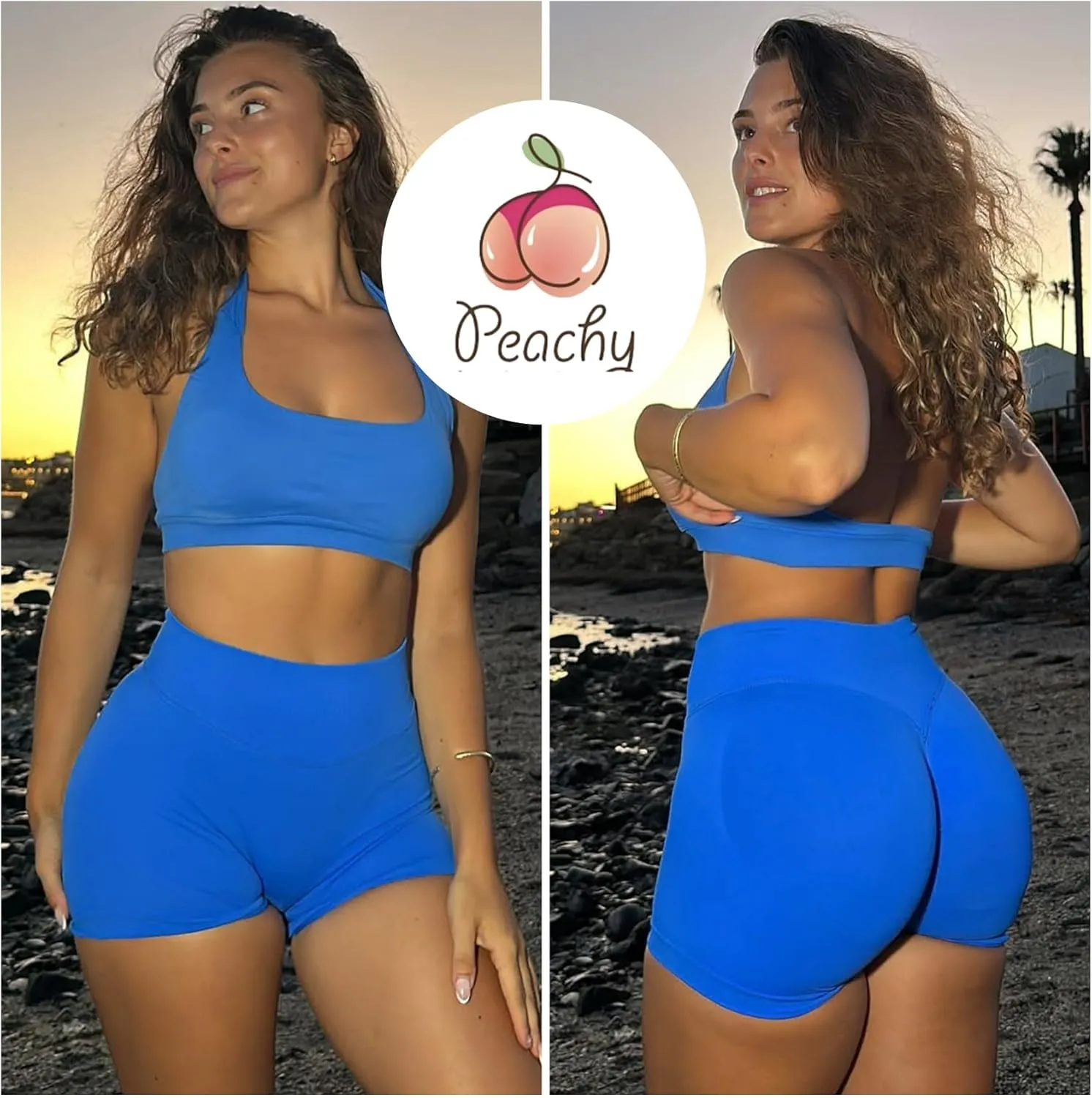 Workout Impact Shorts Hidden Scrunch Butt Lifting Gym Booty Biker Shorts for Women Tummy Control