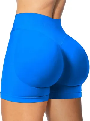 Workout Impact Shorts Hidden Scrunch Butt Lifting Gym Booty Biker Shorts for Women Tummy Control