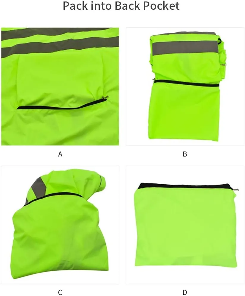 WOSAWE Packable Cycling Jacket Hooded Running Coat Lightweight Biking Windbreaker