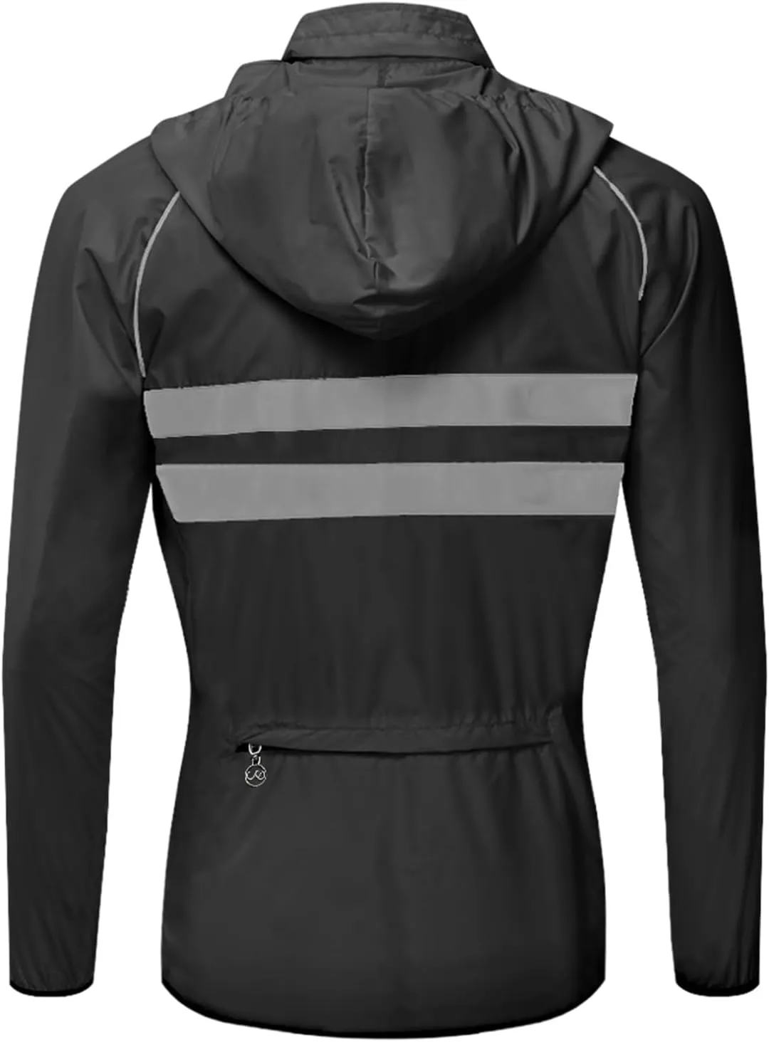 WOSAWE Packable Cycling Jacket Hooded Running Coat Lightweight Biking Windbreaker