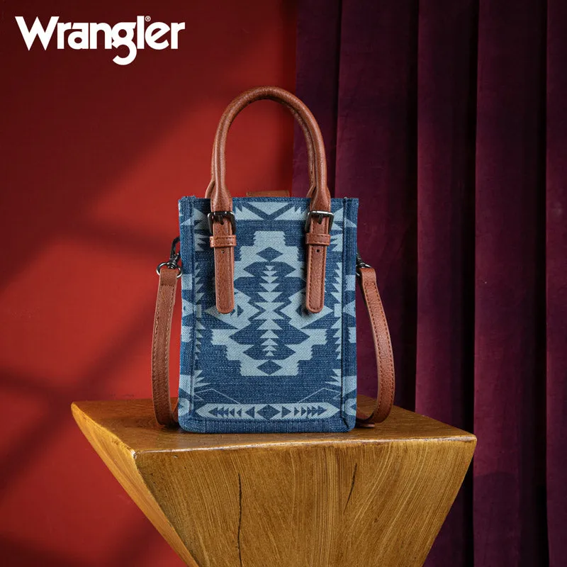 Wrangler All-Over Aztec Print Canvas Phone Purse