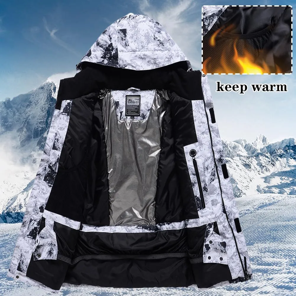 YEEFINE Men's Ski Suits Waterproof Winter Snowsuit Snow Snowboard Jackets Coats Pants Set