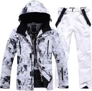 YEEFINE Men's Ski Suits Waterproof Winter Snowsuit Snow Snowboard Jackets Coats Pants Set