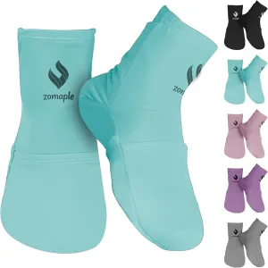 Zomaple Cold Therapy Socks for Women and Men - Perfect Ice Pack Cooling Socks for Plantar Fasciitis Feet, Neuropathy, Chemotherapy Recovery, Arthritis, Ankle & Heel Pain Relief (Aqua, Medium 7-11)