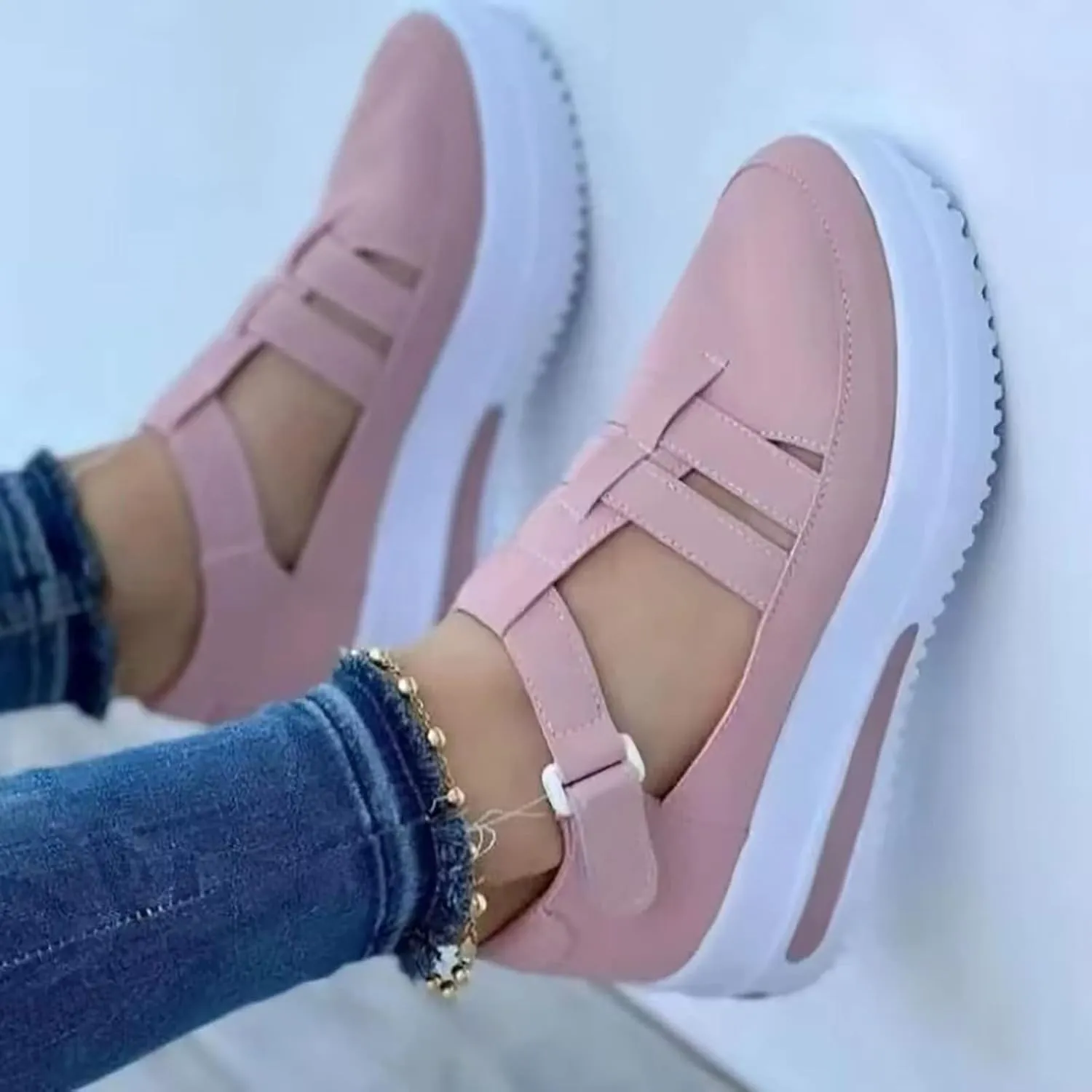 ZSpzx Platform Sandals For Women Dressy Summer 2025 Slip on Ankle Strap Wedges Casual Walking Shoes Wedge Loafers Arch Support Comfortable On Low Top Breathable Lightweight Canvas Sneakers